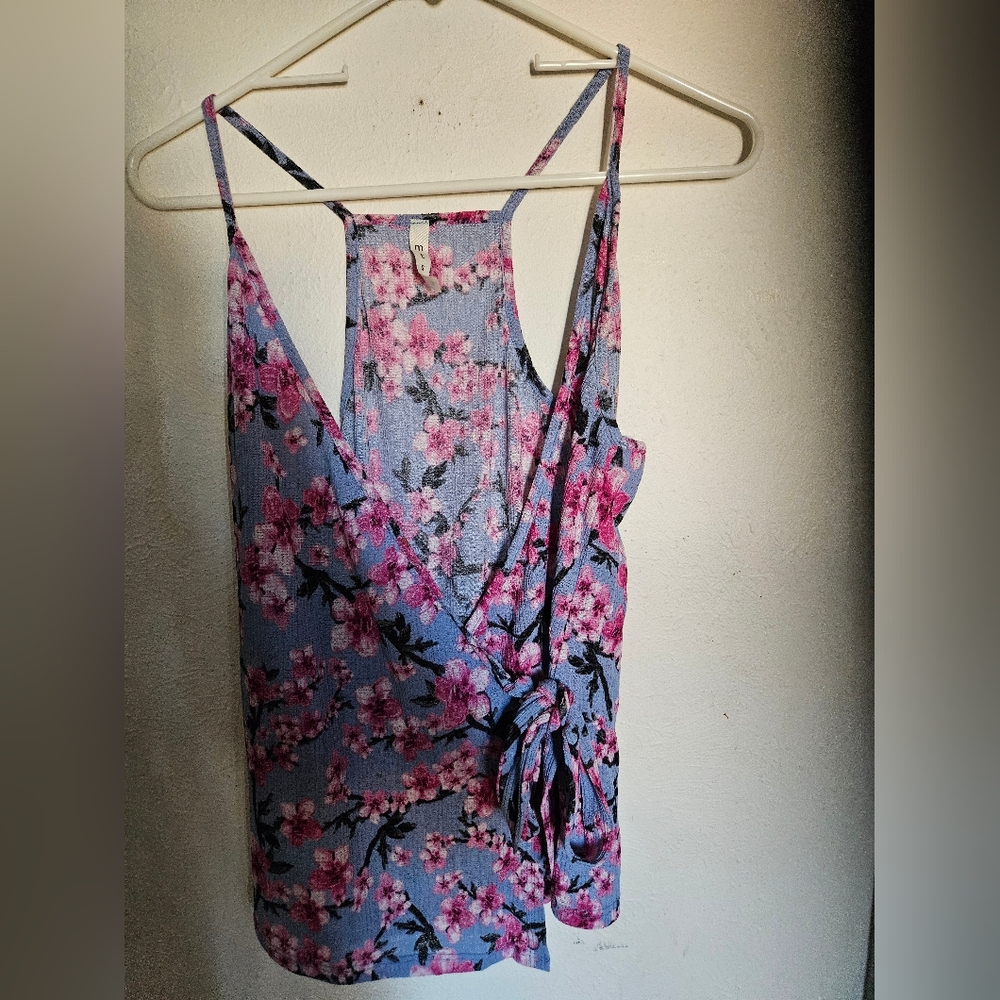 MTS Sakura Floral Wrap Top
